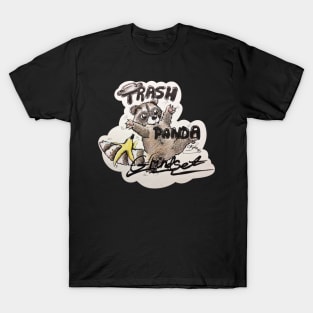 Trash Panda Grindset | Raccoon Drawing T-Shirt